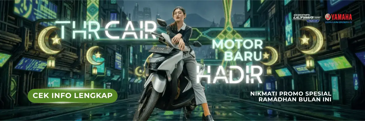 Banner promo THR cair motor baru Yamaha