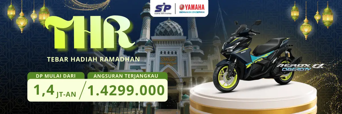 Banner promo THR tebar hadiah Ramadhan Yamaha